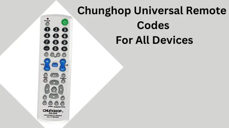 Chunghop Universal Remote Codes For All Devices