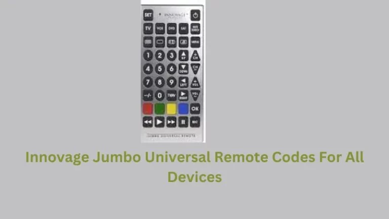 Innovage Jumbo Universal Remote Codes For All Devices