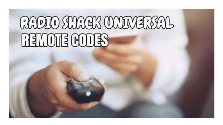 Radio Shack Universal Remote Codes For All Devices