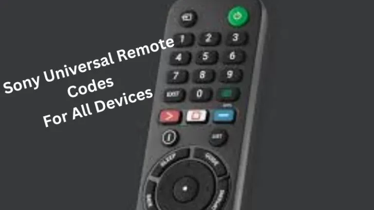 Sony Universal Remote Codes For All Devices