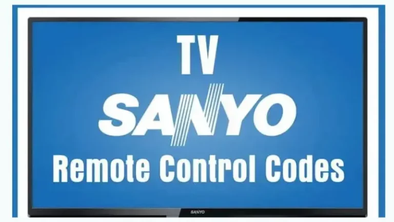 3, 4, 5 Digit Sanyo TV Universal Remote Codes