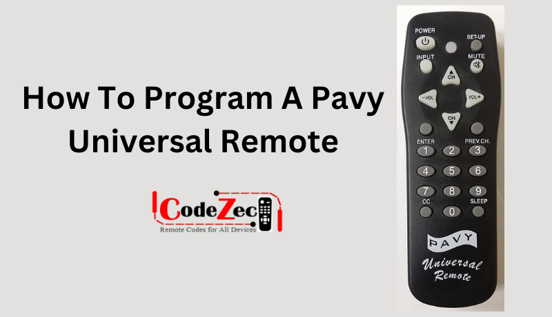 How To Program A Pavy Universal Remote.