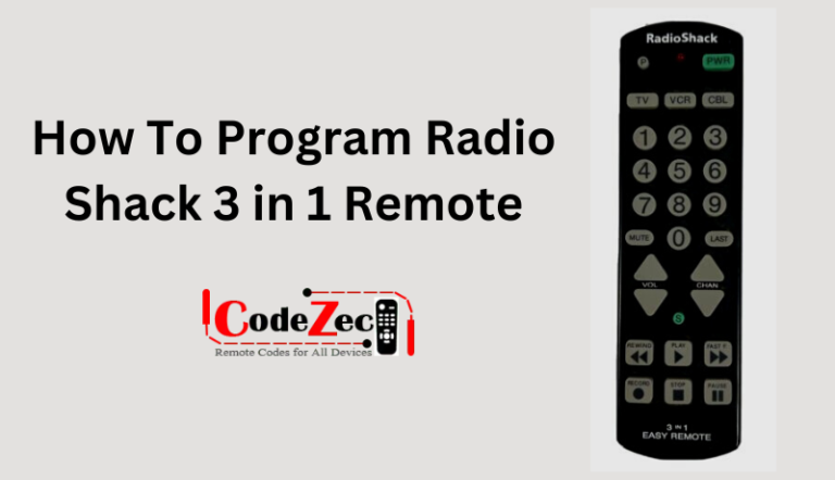 How To Program Radio Shack 3 in 1 Remote.