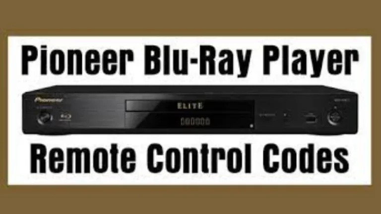 Pioneer Blu-ray Universal Remote Codes