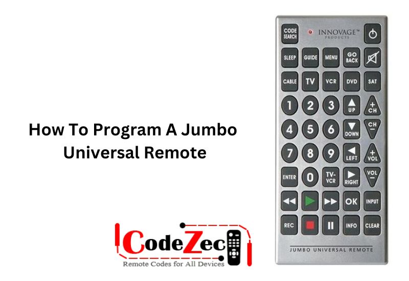How To Program A Jumbo Universal Remote