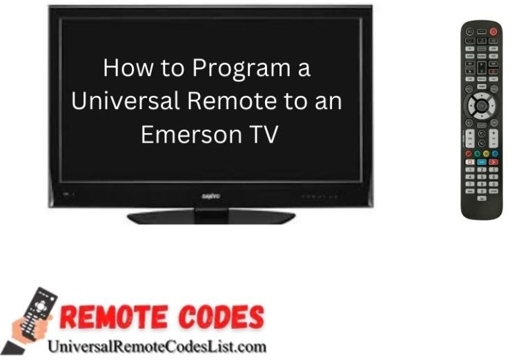 How to Program a Universal Remote to an Emerson TV