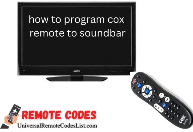 how to program cox remote to soundbar