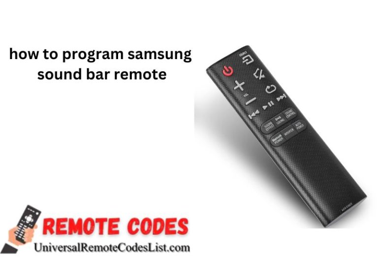 Program Samsung Soundbar Remote