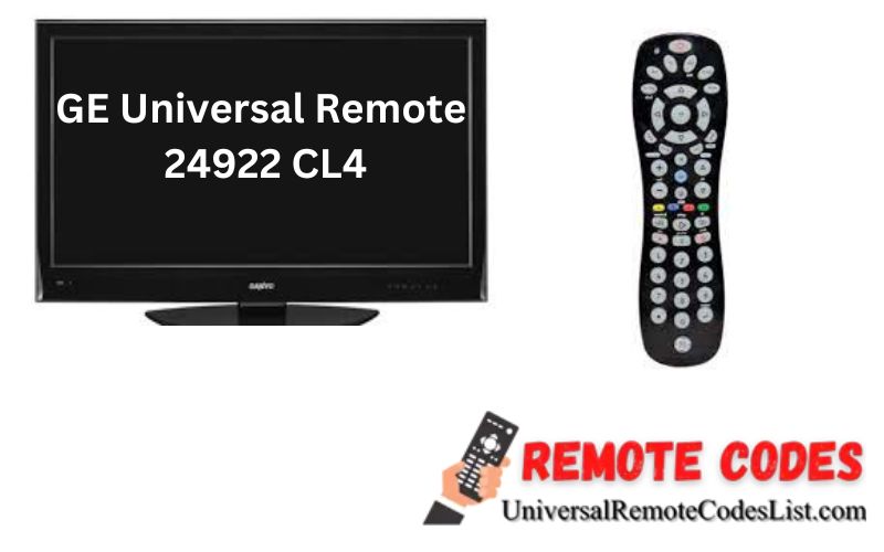 GE Universal Remote 24922 CL4
