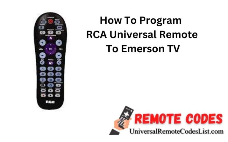 How To Program RCA Remote To Emerson TV
