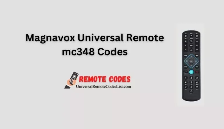 Magnavox Universal Remote mc348 Codes