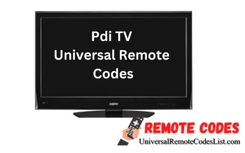 Pdi TV Universal Remote Codes