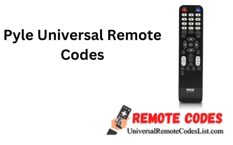 Pyle Universal Remote Codes