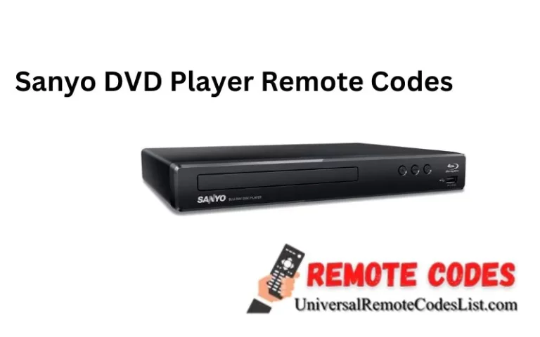Sanyo DVD Player Remote Codes