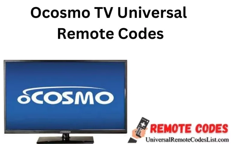 Ocosmo TV Universal Remote Codes