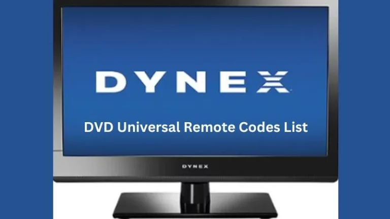 Dynex DVD Universal Remote Codes List