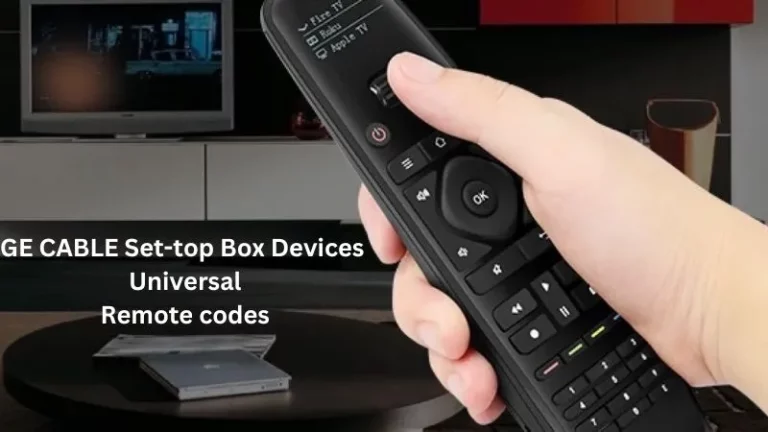 GE CABLE Set-top Box Devices Universal Remote codes