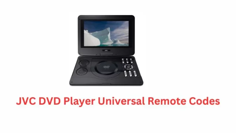 JVC DVD Player Universal Remote Codes
