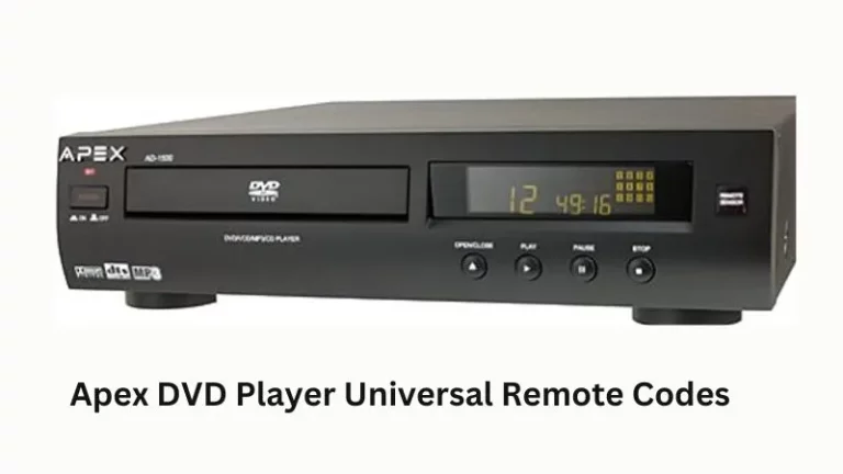 Apex DVD Player Universal Remote Codes
