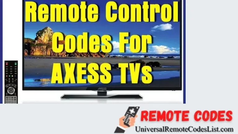 Axess DVD Player Universal Remote Codes