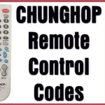 Chunghop DVD Universal Remote Codes & Program Instructions