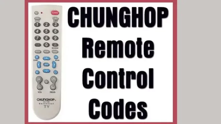 Chunghop DVD Universal Remote Codes & Program Instructions