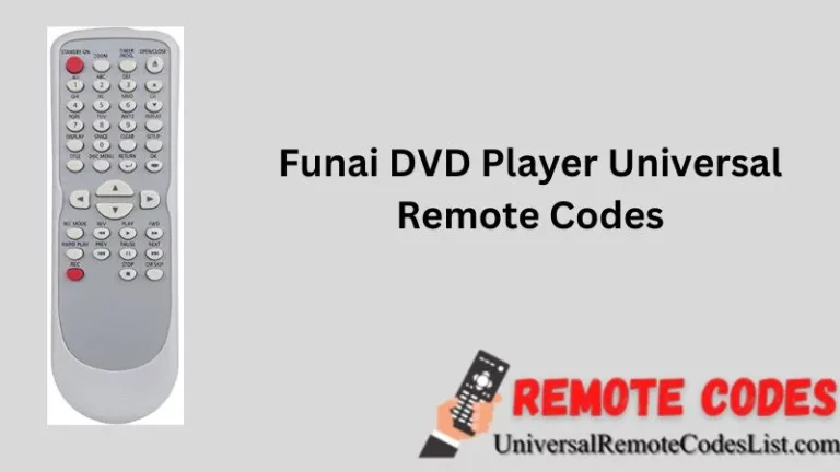 Funai DVD Player Universal Remote Codes