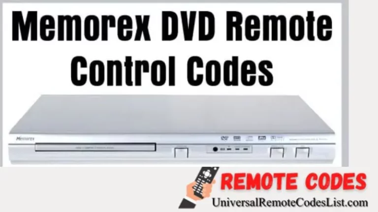 Memorex DVD Universal Remote Codes