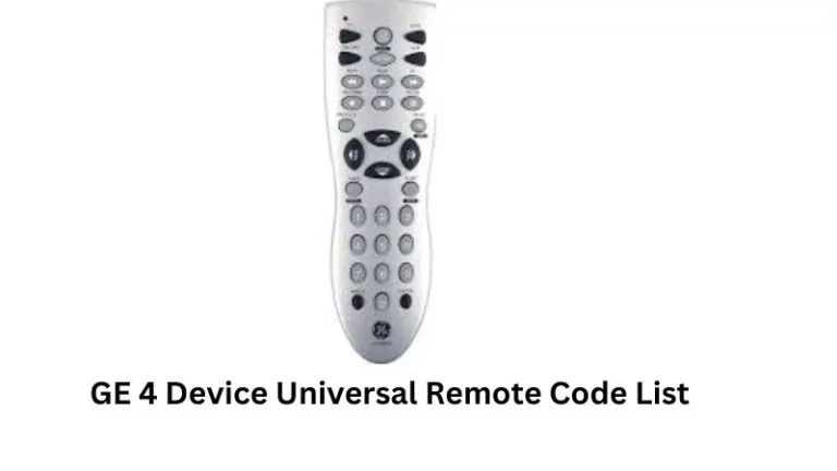 GE 4 Device Universal Remote Code List