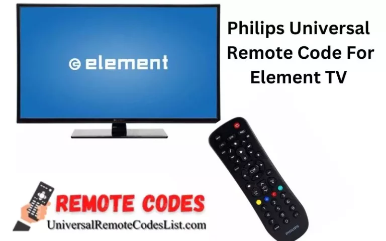 Philips Universal Remote Code For Element TV