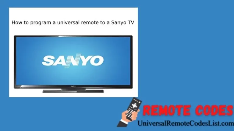 How To Program GE Universal Remote To Sanyo TV