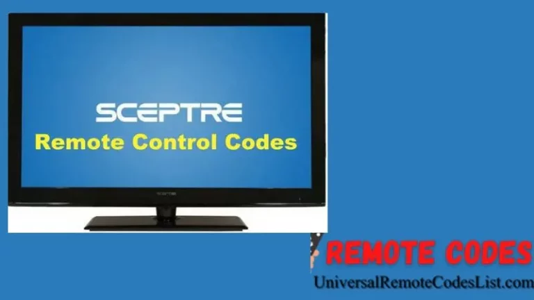 Sceptre TV Universal Remote control codes