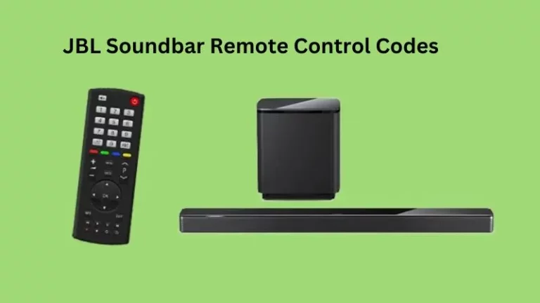 JBL Soundbar Remote Control Codes