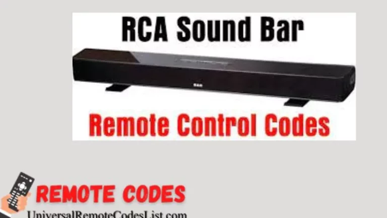 RCA Soundbar Remote Control Codes