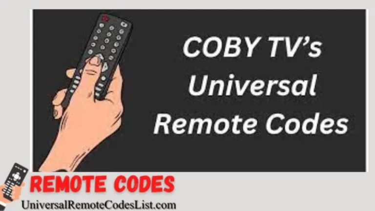 COBY TVs Universal Remote Control Codes For All Devices