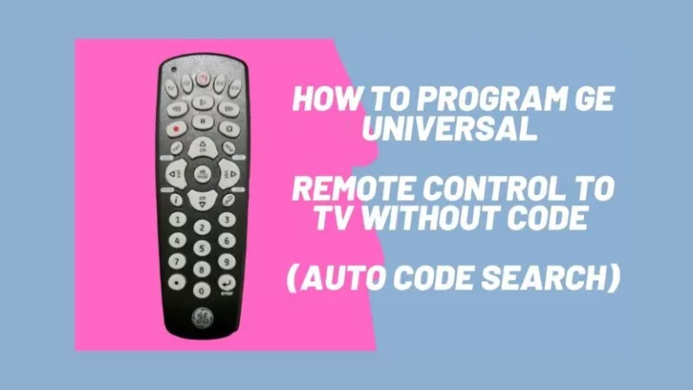 How to program a Universal Remote to a TV without codes?