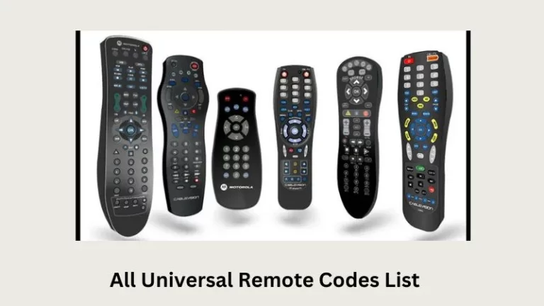 All Universal Remote Codes List