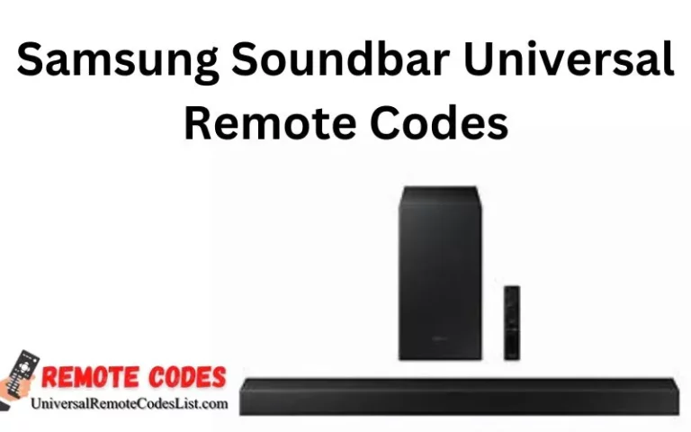 Samsung Soundbar Universal Remote Codes